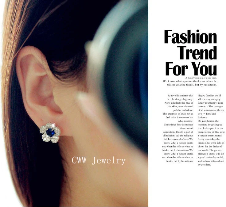 CWWZircons Модный Красный Кристалл Ювелирные изделия Белый Золотой цвет AAA +
