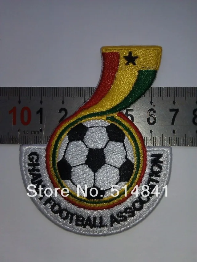 free shipping!New!2014 Brazil World Cup Ghana national logo Computer embroidery mark Fans badge charms fabric Cloth patches | Дом и сад