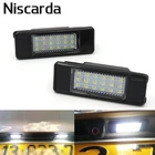 Подсветка автомобильного номерного знака Niscarda, 2 шт., для Peugeot 106, 107, 1007, 207, 308, 406, Citroen C2, C4, хэтчбек, DS3