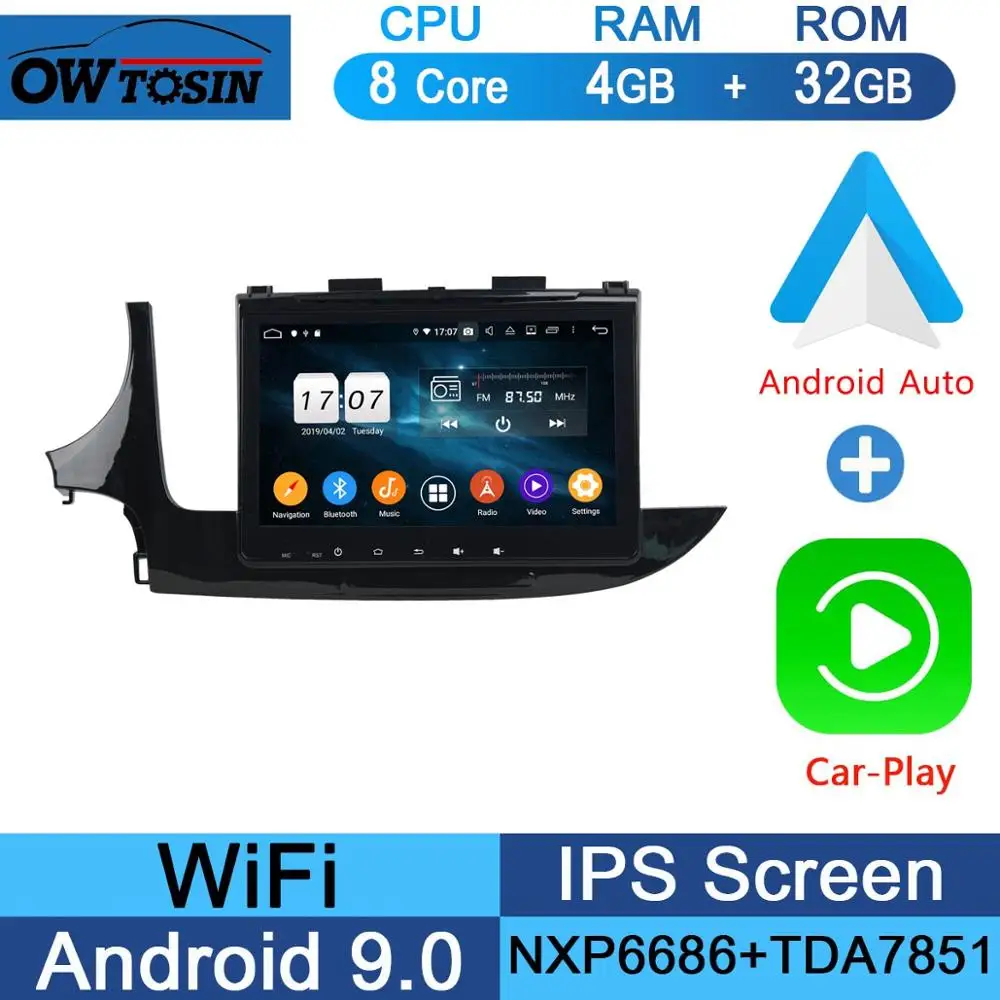 32G CarPlay Android " ips Android 9,0 Восьмиядерный 4 Гб ram+ 64 ГБ rom автомобильный dvd-плеер для Opel Mokka Радио стерео DSP Adas CarPlay Parrot BT - Цвет: 32G CarPlay Android
