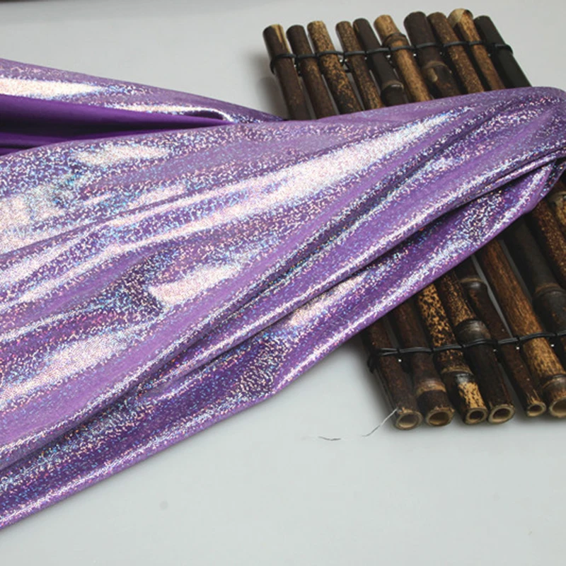 Красочные лазерные ткани Красивые 100*150 см привлекательные украшения блестящая