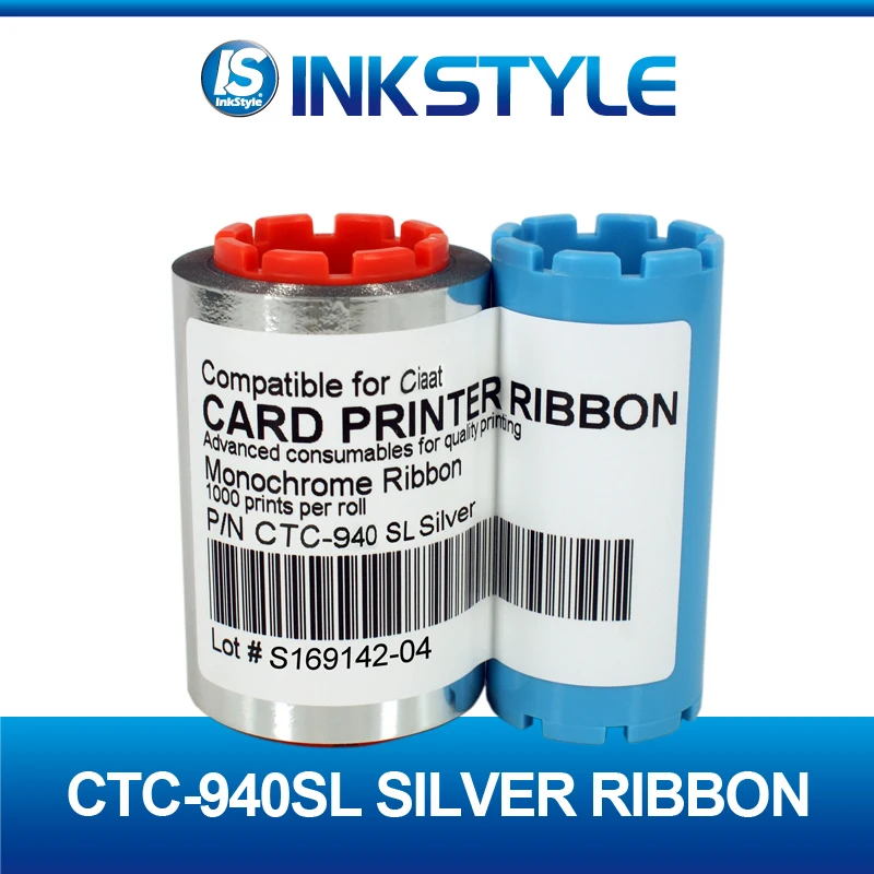 Compatible CTC-940 Matellic Silver Ribbon 1000prints for CIAAT Card Printer | Компьютеры и офис