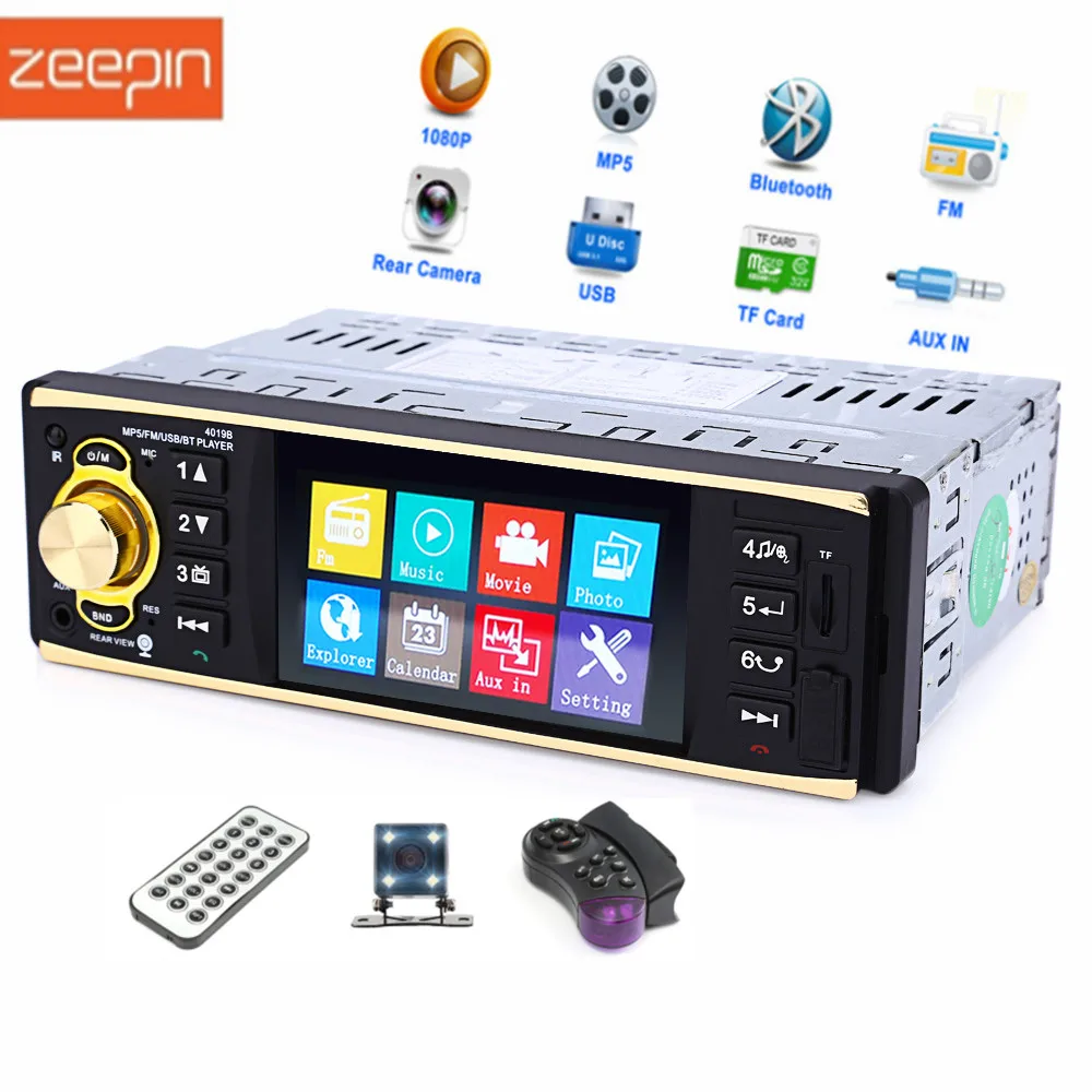 ZEEPIN 4019B 4 1 дюймов Din MP5 плеер Сенсорный экран стерео аудио видео USB AUX fm радио с