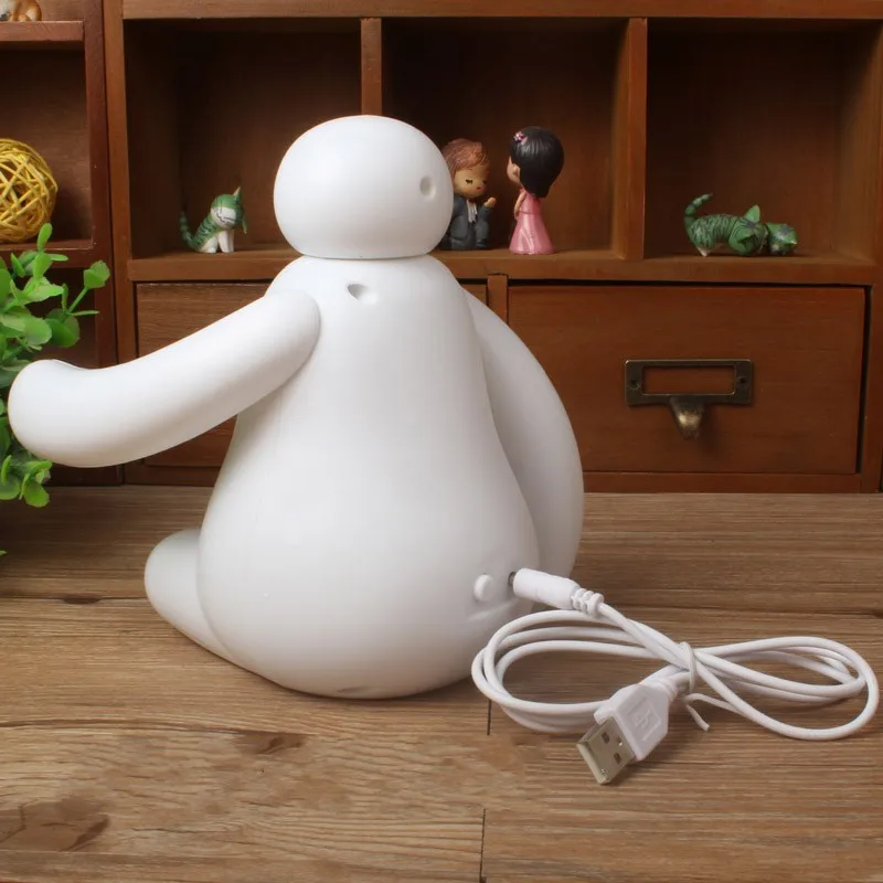 FENGLAIYI, герой 6, Baymax, милый, белый, RGB, перезаряжаемый, USB, светодиодный, Ночной светильник, для украшения дома, на день рождения/Рождество, подарки, лампа для детей