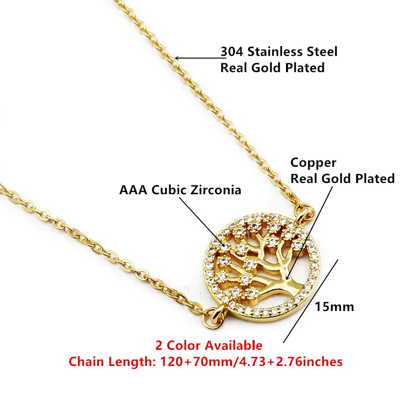 Великолепная сказка AAA кубического циркония Древо жизни браслет для Для женщин
