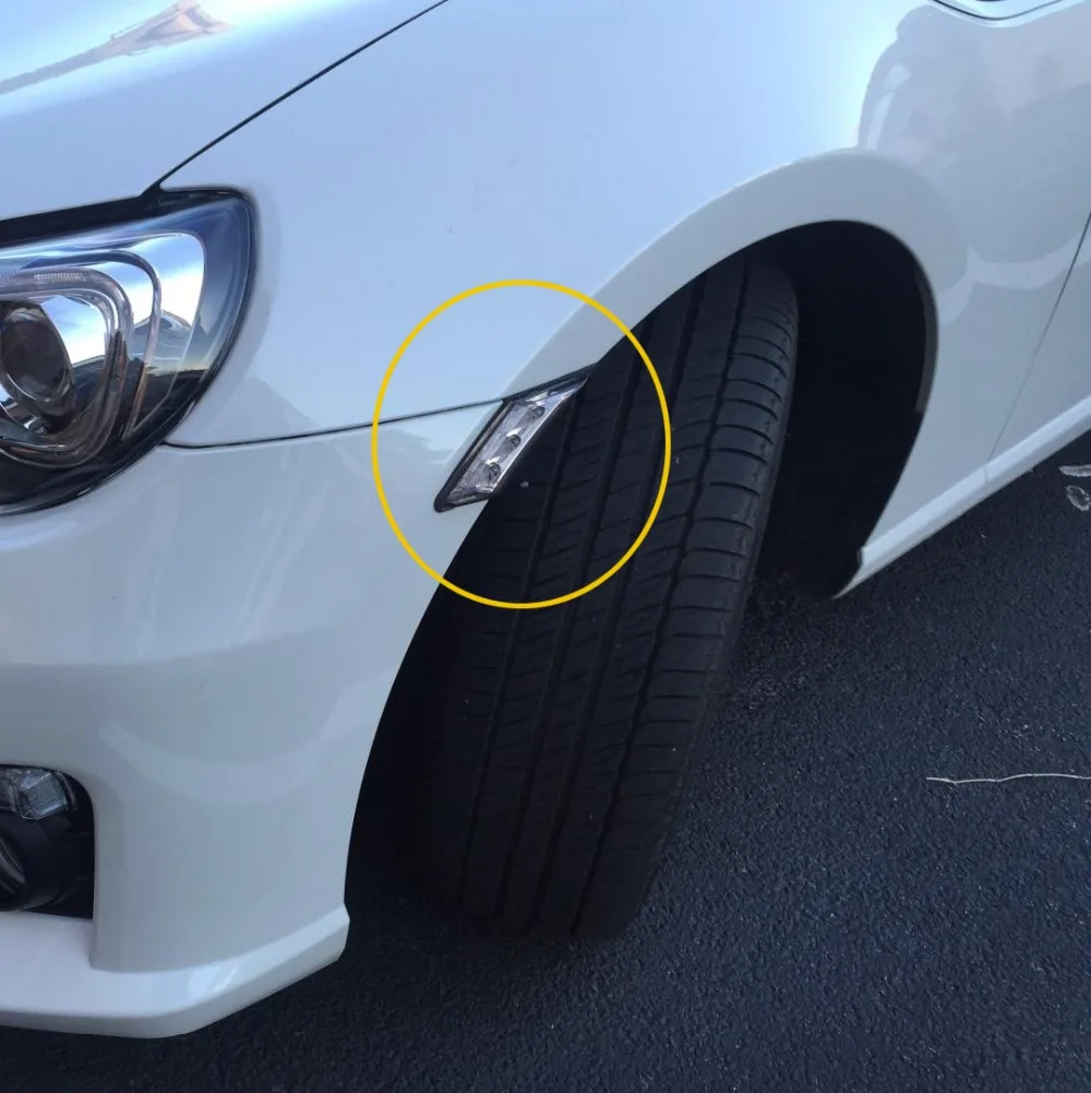 2 шт./Лот Белый/янтарный Светодиодный Боковой указатель света с кристально