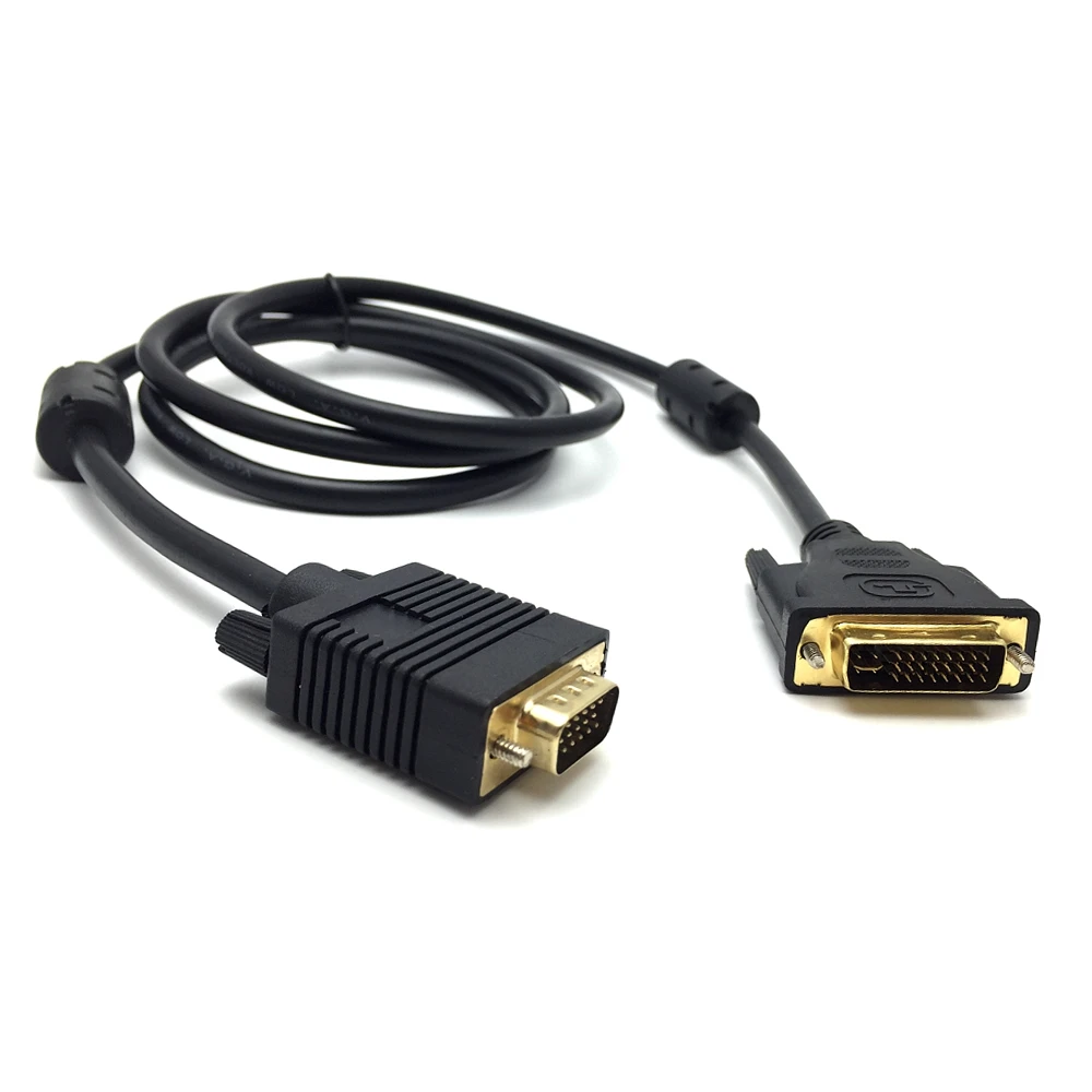 High quality DVI 24+5 (DVI-I) male to VGA Display Monitor Cable dvi vga cable 0.3m/1.5m | Электроника