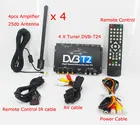 HD TV Car DVB-T2 DVB-T MULTI PLP цифровой ТВ приемник автомобильный D TV box с 4 Антенна тюнера
