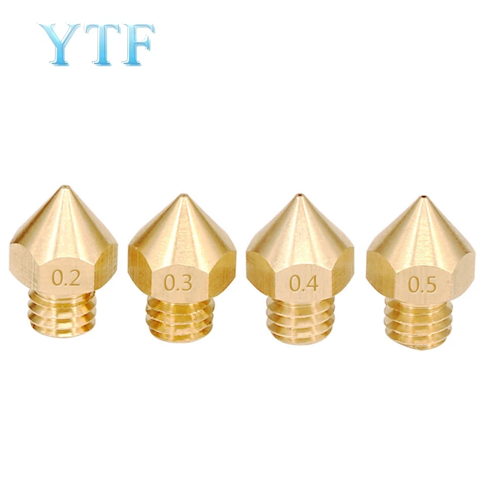 5 шт. MK8 сопло Impressora 3D принтер экструдер для Prusa I3 0 2/0 3/0 4/0 5/0 6 мм|0.2mm nozzle|parts 3d printer0.3mm