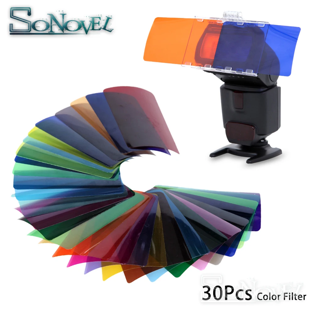 30 шт. Вспышка Speedlite цвет фотовспышка для Canon Godox Yongnuo камера фотографический гель