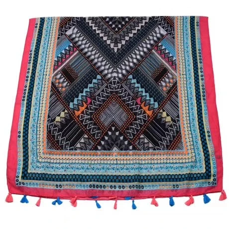 Новинка 2017 года Геометрия узор кисточкой шарф шаль Длинные геометрический