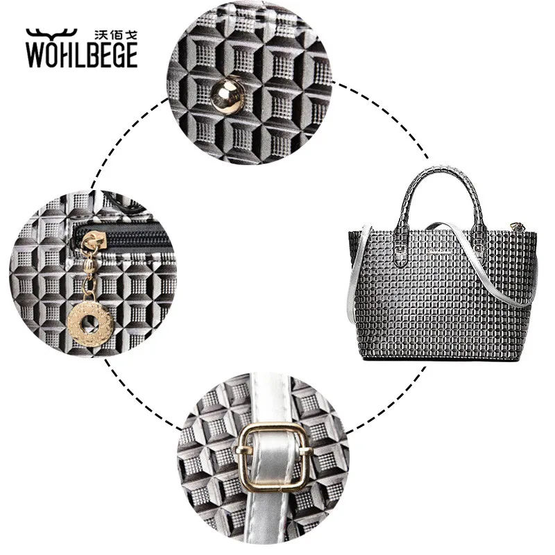 Новые женские комплекты из 5 предметов женская сумка искусственной кожи сумки