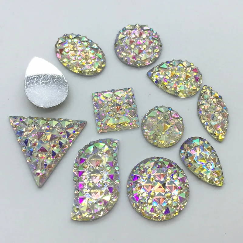 100 шт формы смешивания смешанные размеры кристалл AB цвет блестящие акриловые