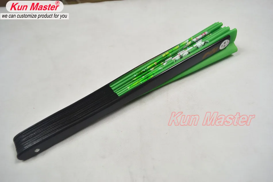 Бамбуковый кунг фу боевой веер для танца и практики пион (зеленый)|martial arts|kung fukung fu