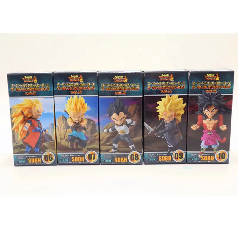 5 шт./компл. одна штука WCF роль коллекции Broli Vegeta Son Gohan ПВХ фигурка Коллекционная