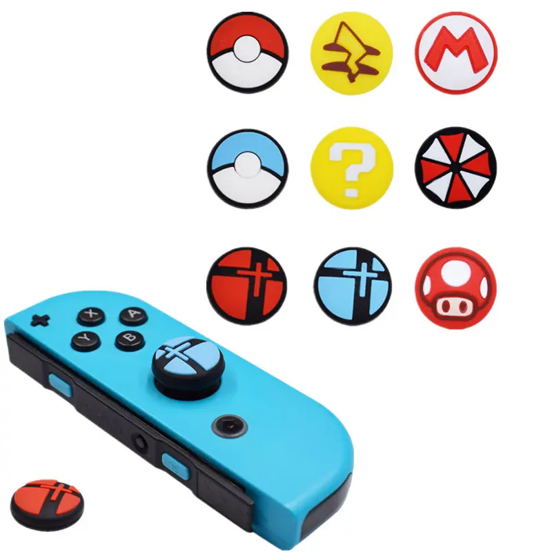 1 Набор силиконовых аналоговый стик захваты для Nintendo Switch NS JoyCon контроллер палочки