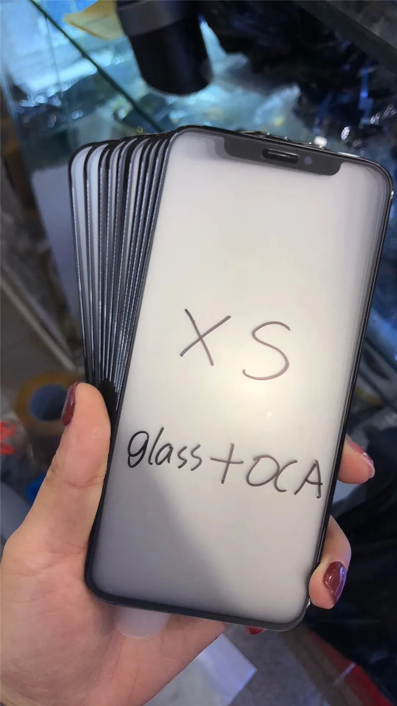 2 в 1 передний экран внешнее стекло Лен с ОСА сборе для iPhone X XR XS max Сенсорная панель