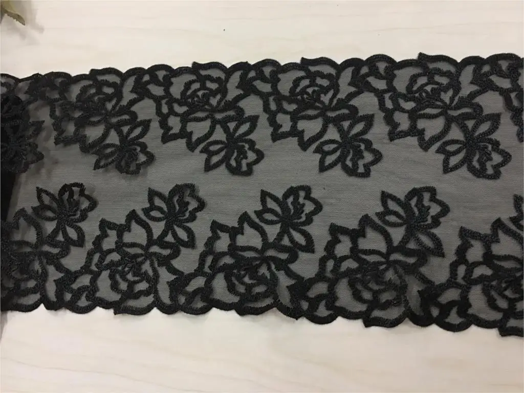 Изысканное двойное вышитое кружево 2 цвета Сетчатое diy декоративные аксессуары