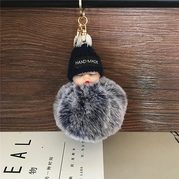 Мультяшная кукла Hairball брелок плюшевая Сумочка автомобильный брелок для женщин плюшевые брелки 30 цветов - Цвет: 15
