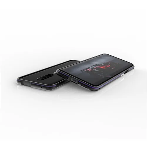 Роскошный металлический бампер чехол для телефона для Oneplus 7 Pro Чехол Алюминиевая Рамка Жесткий 3D защитный чехол для Oneplus 7 Pro чехол противоударный - Цвет: Black Purple