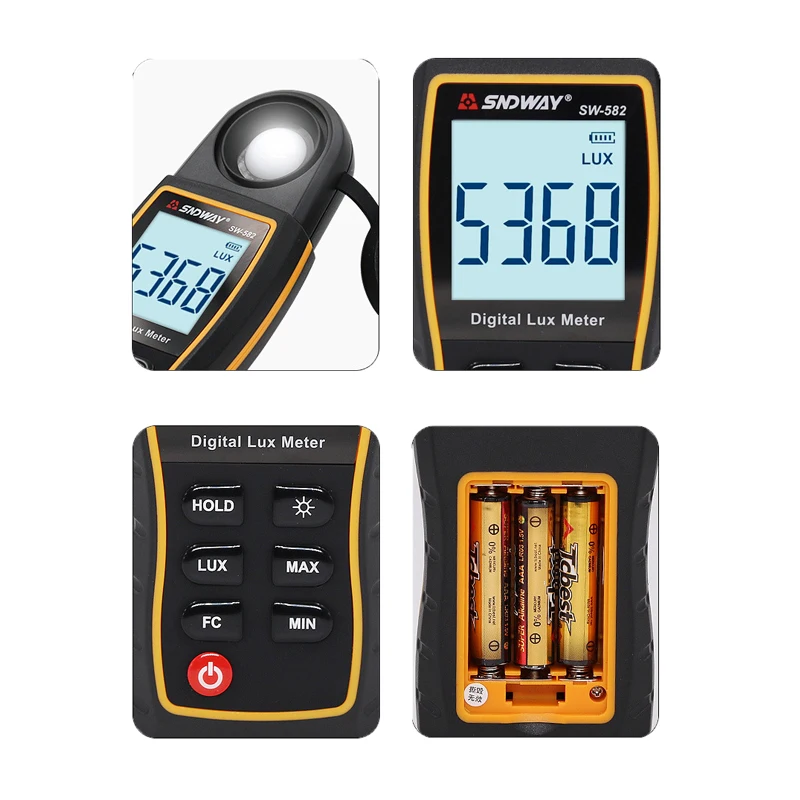 Цифровой luxmeter Lux/измеритель FC легкий Измеритель для фотографии люминометр