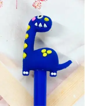Gel pen 1 шт динозавр гелевая ручка 0,5 мм новинка милые ручки, кавайные канцелярские принадлежности студенческие гелевые ручки черные письма кавайные ручки школьные принадлежности - Цвет: Gel pen