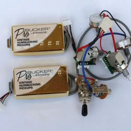 Новый стиль Золотой ProBucker Alnico шеи и мост звукосниматели с Pro жгут проводов | Спорт