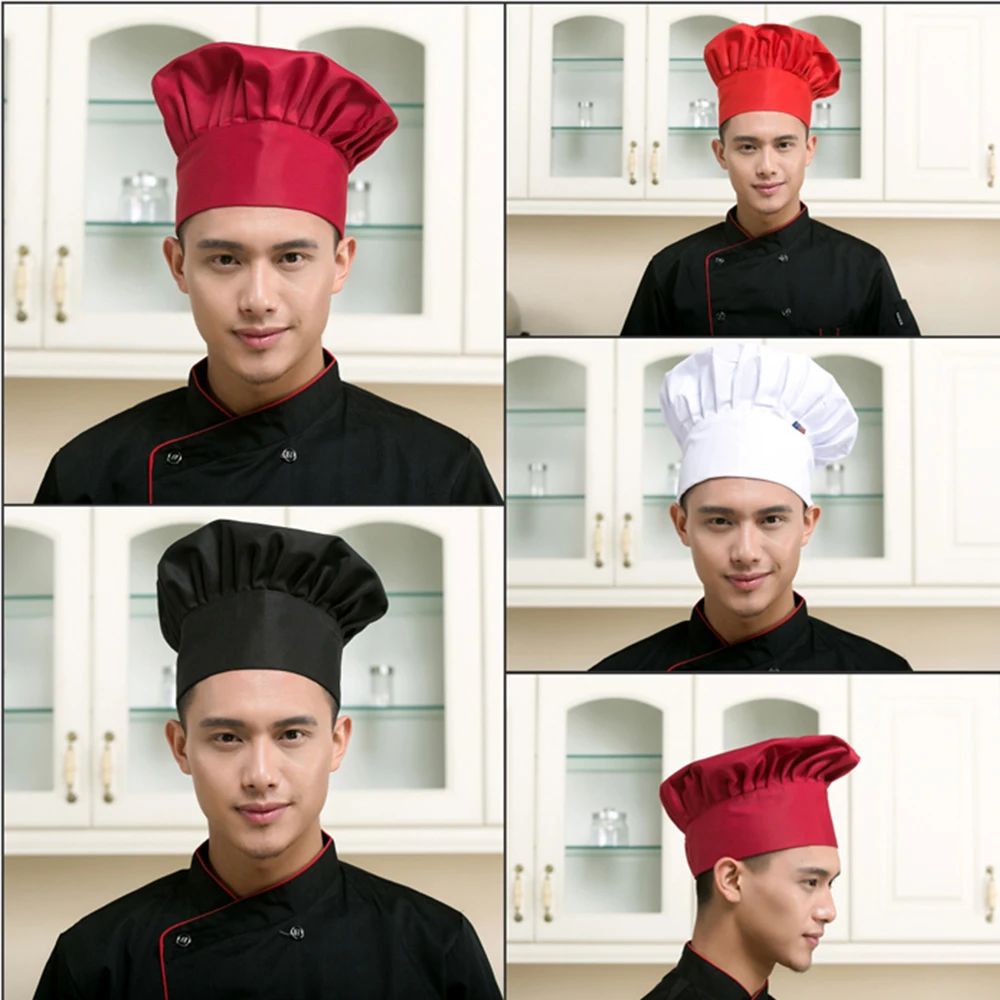 Поварские головные уборы 2019 высокое качество опт однотонные для повара
