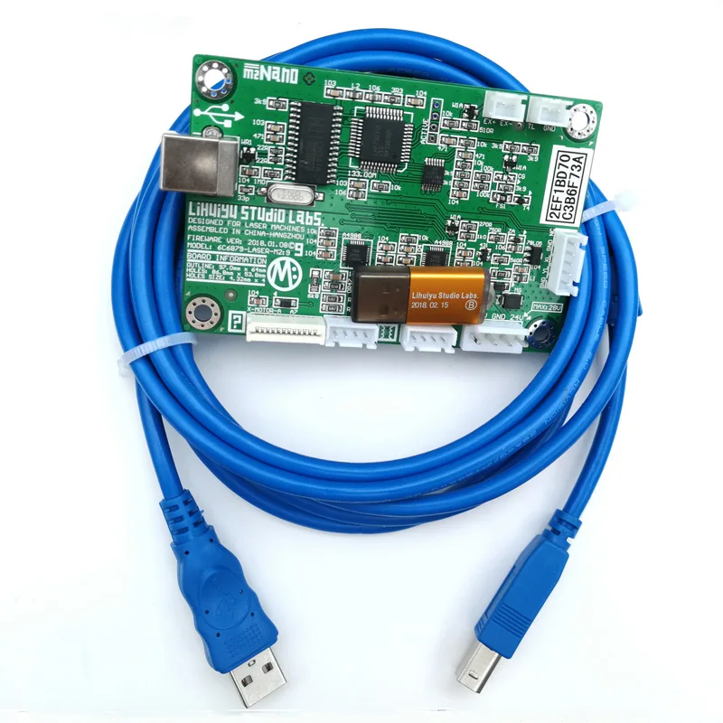 LIHUIYU M2 Nano Laser Controller Mother Main Board Mother Board+USB Dongle B+ USB Cable Used for Co2 Engraving Machine