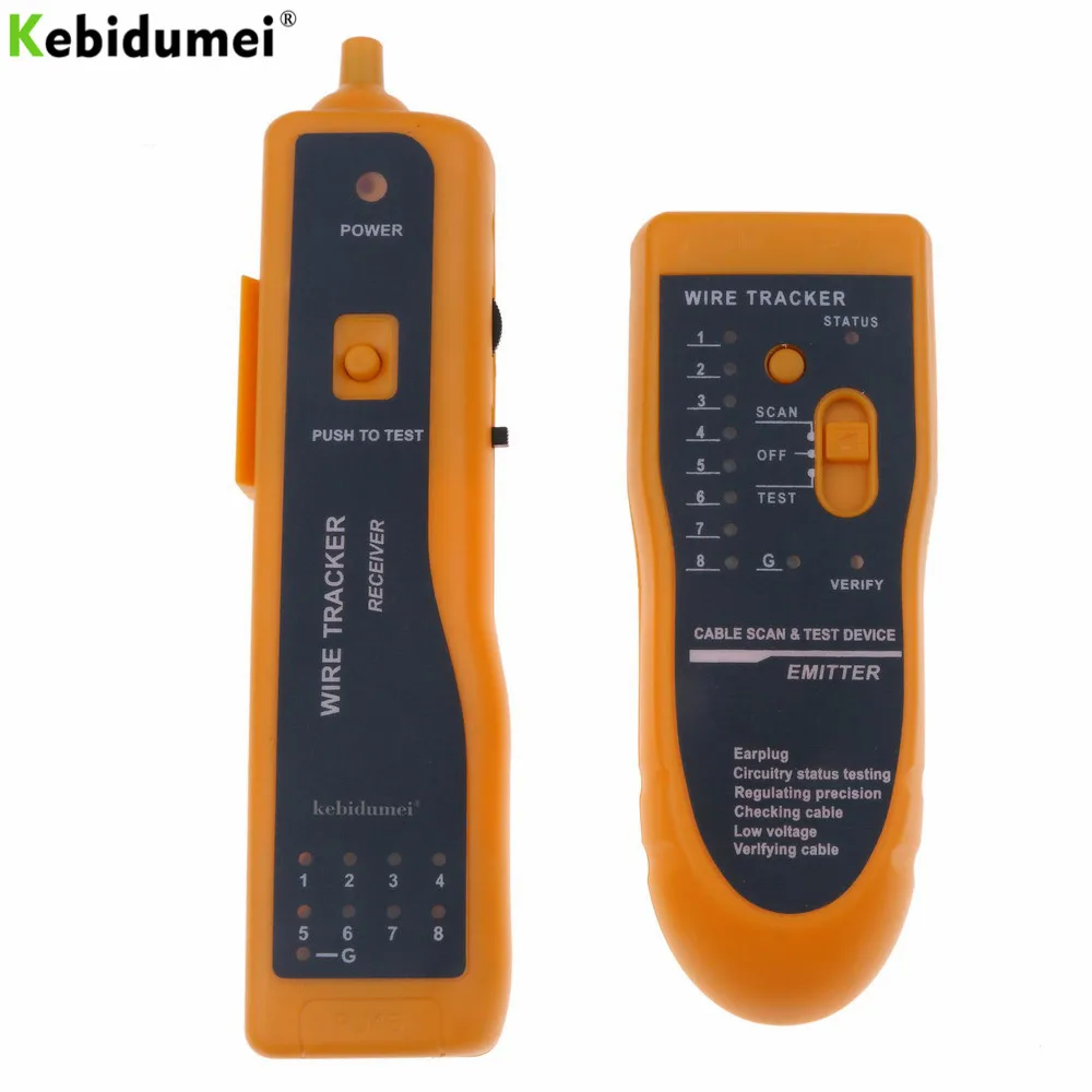 Кабельный тестер Kebidumei UTP STP RJ11 RJ45 Cat5 Cat6 тонер-провода трекер линейный искатель