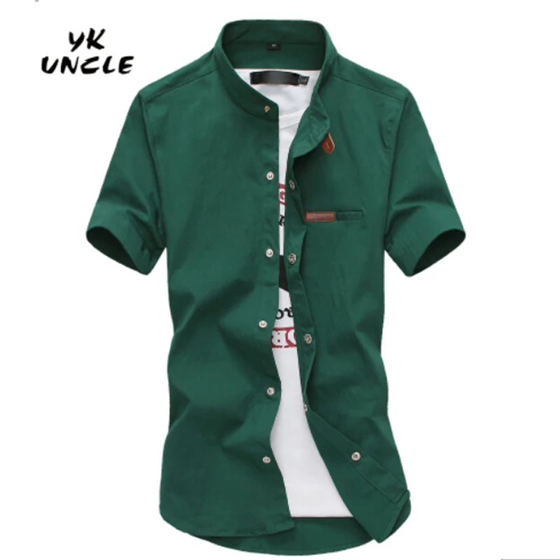 Мужская джинсовая рубашка с коротким рукавом градиентом размеры XXXL|chemise xxxl|mens dress