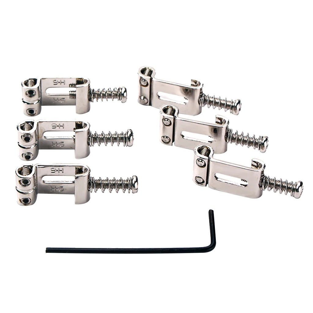 6 шт. стальное гитарное седло мост для электрогитары Высокое качество хром с