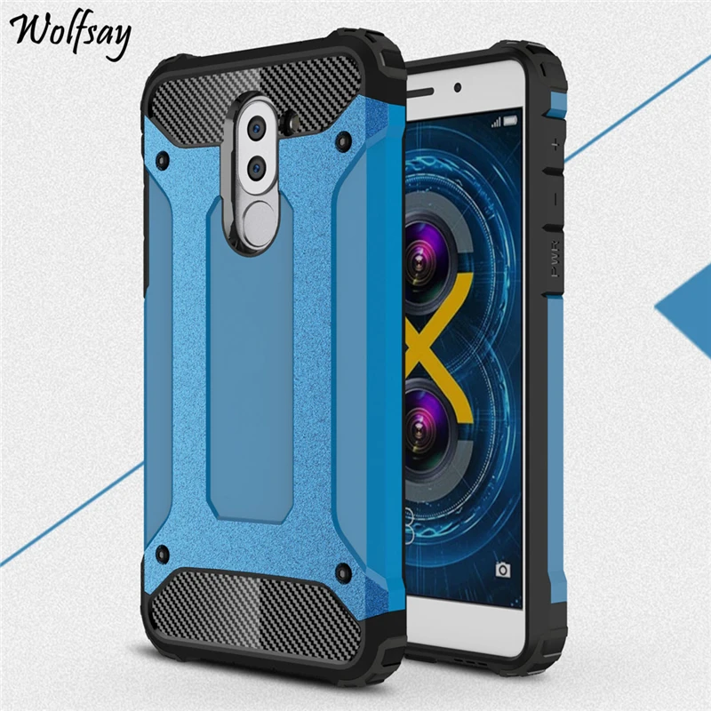 Чехол Wolfsay для Huawei Honor 6X гибридный прочный из ТПУ и поликарбоната чехлы телефонов