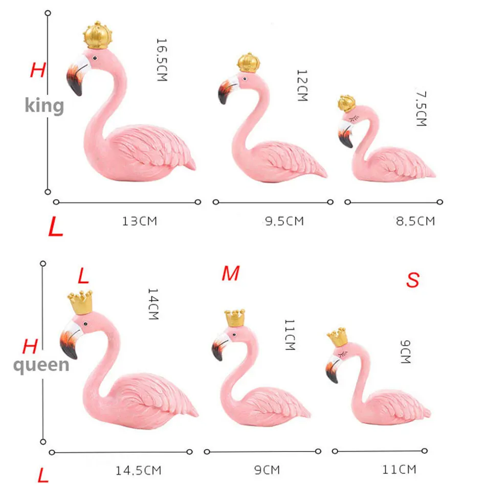 Dropshiping King, queen, фламинго, декоративные фигурки, декор стола, свадебные подарки для влюбленных, украшение для дома, сделай сам, изделия из смолы