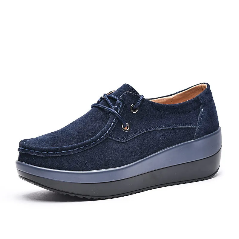 Женские замшевые мокасины на платформе шнуровке|brand women flats|women brand flatswomen flats |