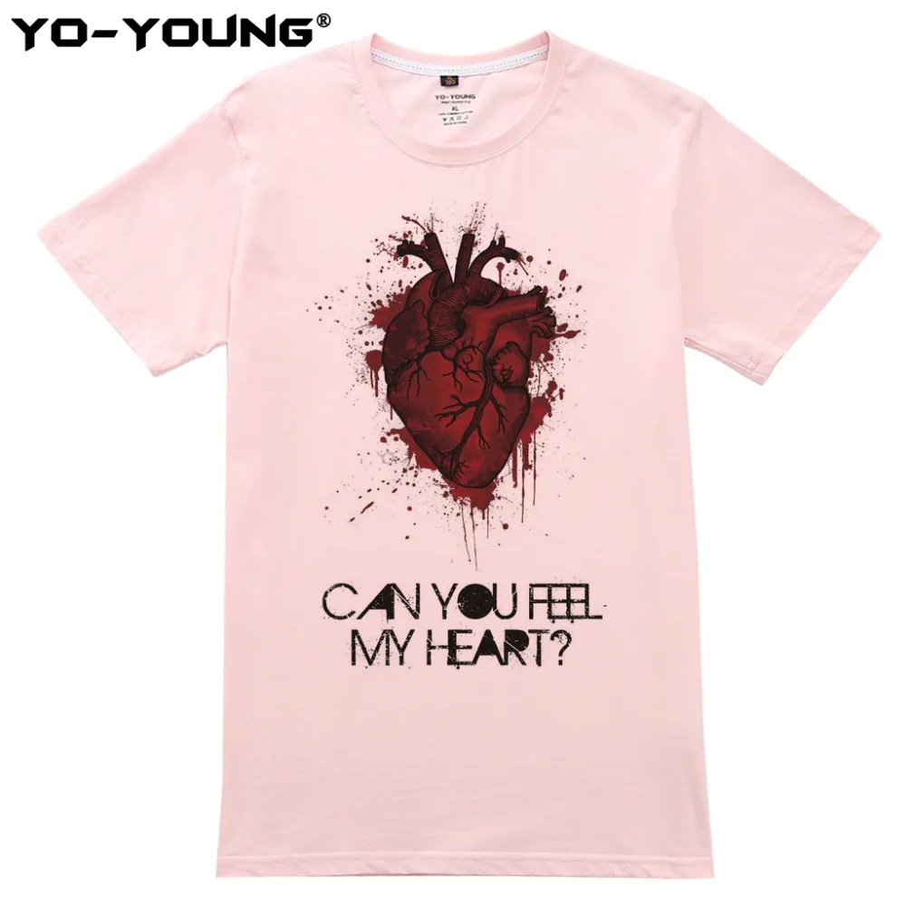 Bring Me The Horizon Can You Feel My Heart Men T Shirts Digital Printed 100% Combed Cotton 180gsm Top Tees Homme Customized | Мужская