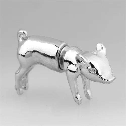 Silver Pig 1 пара, модные 18 видов стилей, золотые, серебристые, черные, 3D, милые собаки, динозавры, свиньи, гориллы, кролика, волка, животные, серьги-гвоздики для женщин, девушек, ювелирные изделия - Окраска металла: Silver Pig