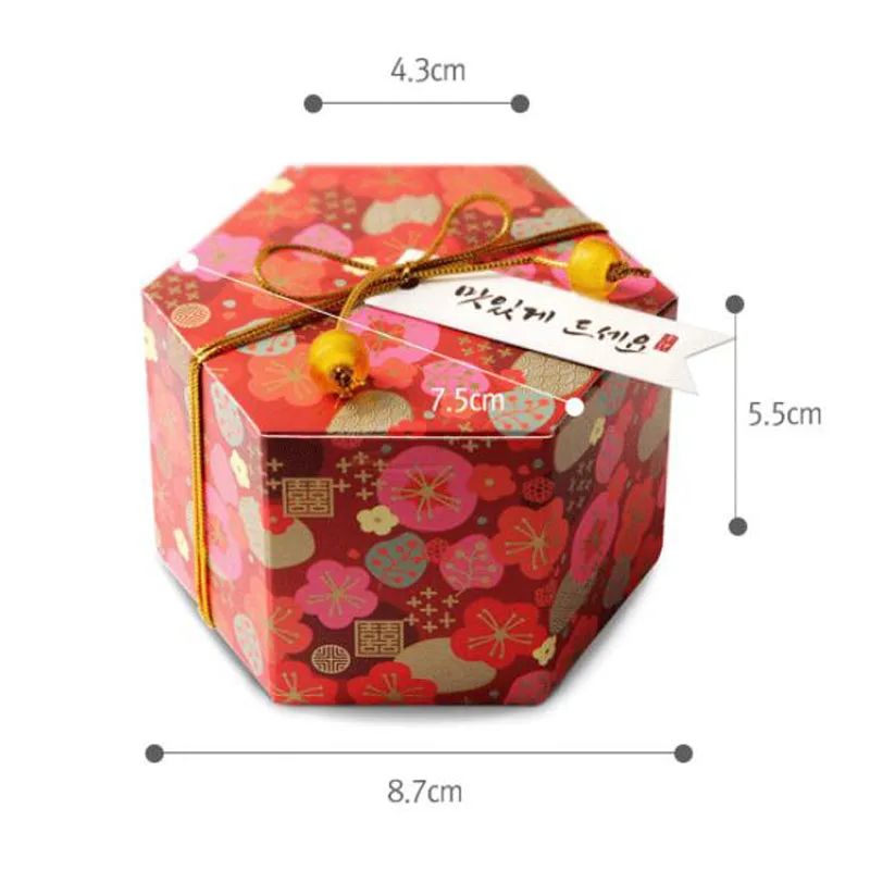 10 шт./лот коробка для выпечки рождественской вечеринки с цветами вишни Сакура