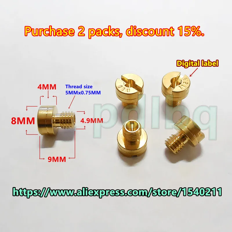 

(12 pcs/pack)motorcycle carburetor N100.604 Large Round main jet TTR TM FZR BS EN VM KPS H1 KZ main injector nozzle