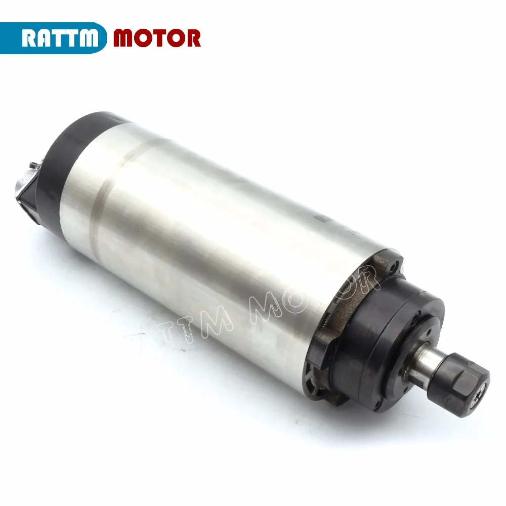 

1.5KW Air Cooled Spindle Motor ER16 220V 80mm 24000rpm 0.6Nm 5.4A 400HZ Engraving Milling