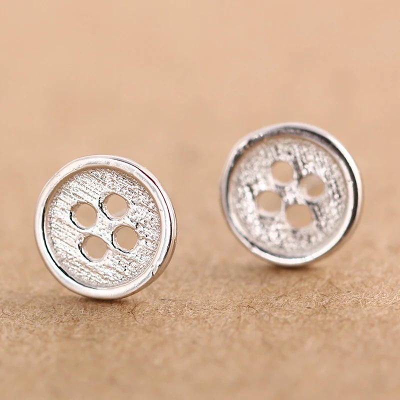 Женские серьги гвоздики с маленькими пуговицами|stud earrings|silver earringsearrings style |