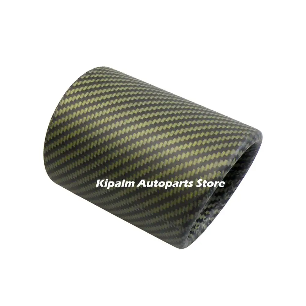 Универсальный автомобильный выхлопной трубы Akrapovic зеленого цвета и саржевого углеродного волокна, чехол для выхлопной трубы, чехол для выхлопной трубы