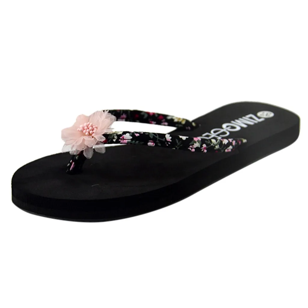 JAYCOSIN Slippers Women Summer Casual Bohemian Sandalen Floral Platform Sandals Open Toe Non-slip Beach Walk Shoes | Обувь