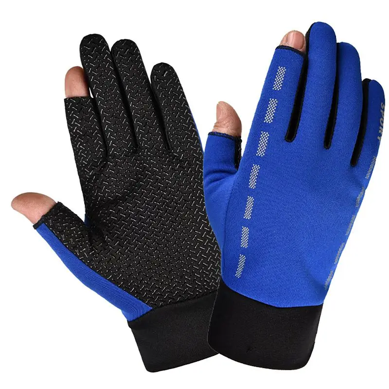 Cycling Gloves 2 Cut Elastic Thermal Anti-slip Glove Accessories For Fishing Riding Protective Glove