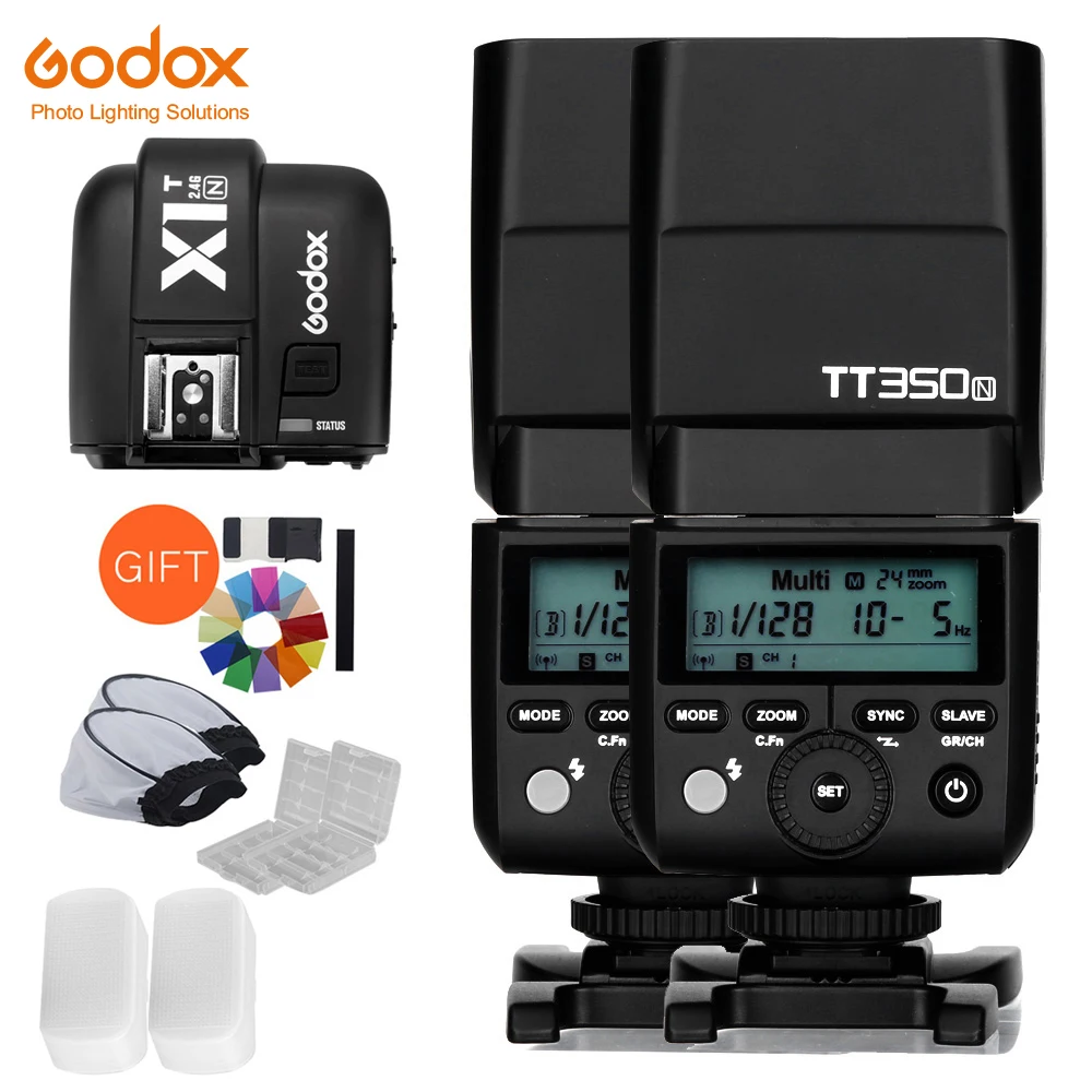 Беспроводная вспышка Godox TT350N 2 4G HSS 1/8000 с TTL GN36 триггером и трансмиттером для камеры
