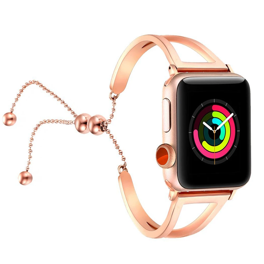 Ремешок для Apple watch band 40 мм/44 мм iwatch 38 42 браслет из нержавеющей стали series 3 4 5 se