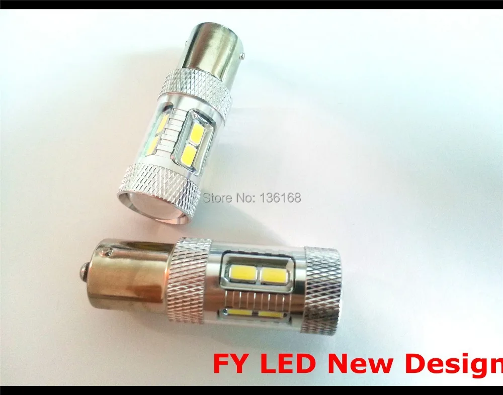 Бесплатная доставка 2 LAMPADINE 12 светодиодный SMD 5630 BA15S 1156 P21W BIANCO 6000K 7506 указатель