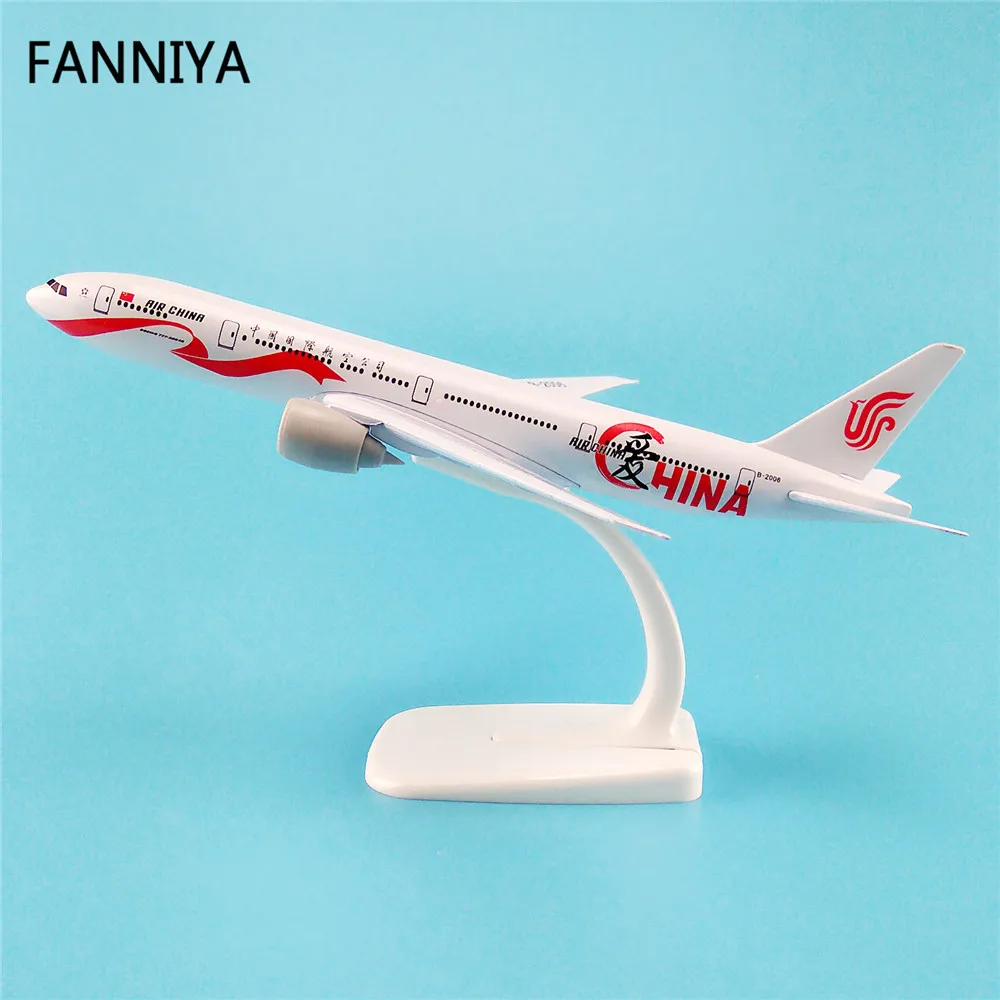 20 см металлическая модель самолета Air China Airlines Boeing B777-300er 777 LOVE Airways с подставкой