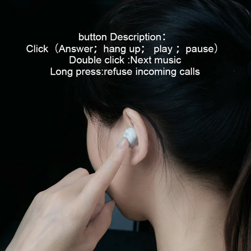 Bluetooth беспроводные вкладыши в ухо мини с зарядным ящиком для хранения вождения