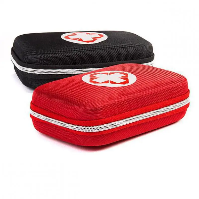 

Red and Black Box First Aid Kits Survival Drug Storage Box Travel Vehicle Emergency Medical Bag Kit Camping